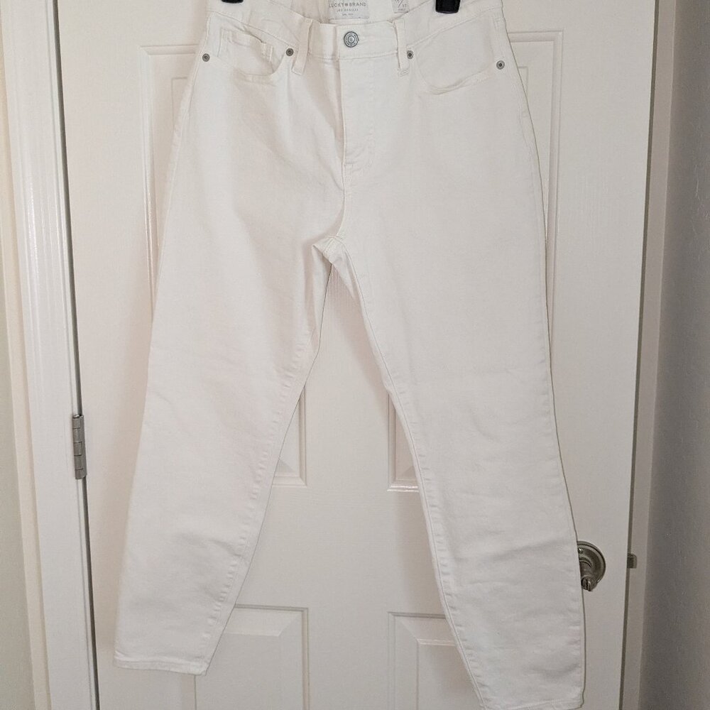 LIKE NEW Lucky Brand Ava Mid Rise Skinny Ankle Jeans White - 10/30